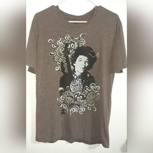 Brown Rock & Roll Hall of Fame & Museum Jimi Hendrix Purple Haze Graphic T-Shirt